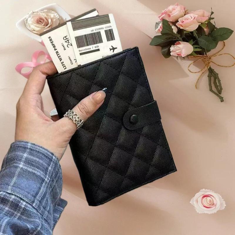 Portafoglio Porta Passaporto Stile Coreano Minimalista Sottile e Compatto Custodia da Viaggio per Passaporto Con Tasche per Carte Copri Passaporto