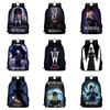 Wednesday Addams Print Backpack With Large Capacity Oxford Fabric School Bag For Teens