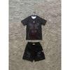 UFC Schnelltrocknender Trainingsanzug Kurzarm Sport Nachtwäsche für Muay Thai Kampf Sanda Kampfsportarten Fitnessstudio Workout Set