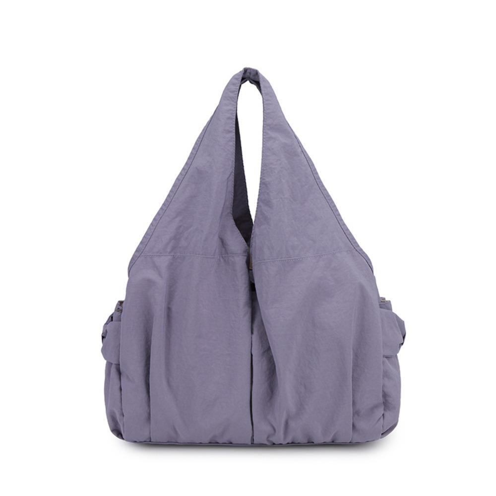 Multi-Pocket Nylon Shoulder Bag Casual Storage Pouch Underarm Bag Large Capacity Tote Bag  Daily