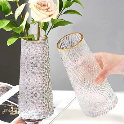 Creative Nordic Glass Flower Vase Ins Flower Bottle Transparent Hydroponic Vase Glass Bottle for Flowers Desktop Decoration