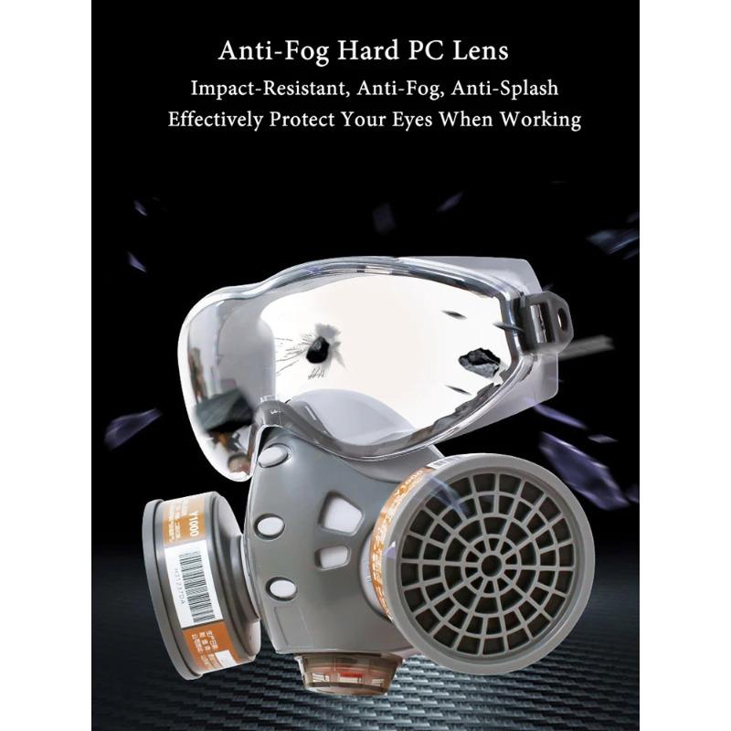 Αντι-Ηφαιστειακής Τέφρας Νέα Αναπνευστήρας Γυαλιά Ασφαλείας Μάσκα Σκόνης Αυτοδιπλή Φιλτράρισμα Για Ψεκασμό Βάψιμο Γυάλισμα Εργασίες Ασφάλεια