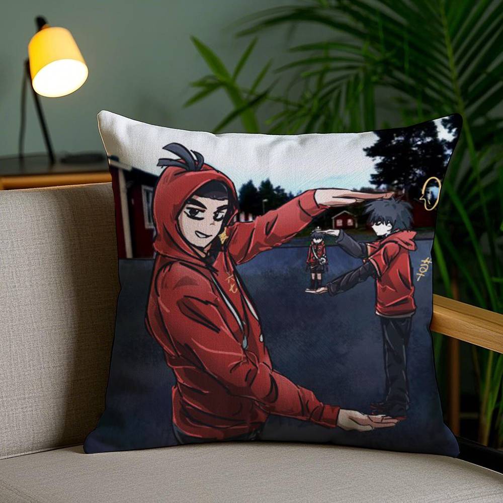 S-Scissor Seven Pillow Case Office Sofa Dorm Chair Back Short Plush Double-sided Printing Home  Cushion Cover