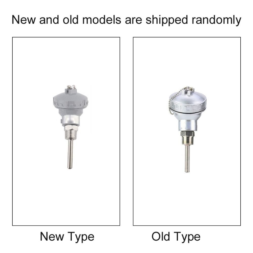 RTD PT100 Temperature Sensor Probe Stainless Steel 1/2" Thread Resistance Temperature Detector 8mm Diameter Various Lengths