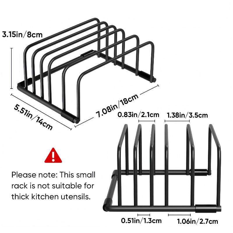 Stainless Steel Cutting Board Holder Cutting Board Stand, Chopping Board Storage Rack (1-Piece Set) чёрный