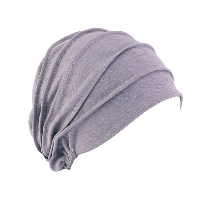 Women Cotton Slouch Beanie Chemo Cap Solid Color Bonnet Inner Hijabs Cap Muslim Head Wraps Femme Wrap Head Elastic Turban Hat