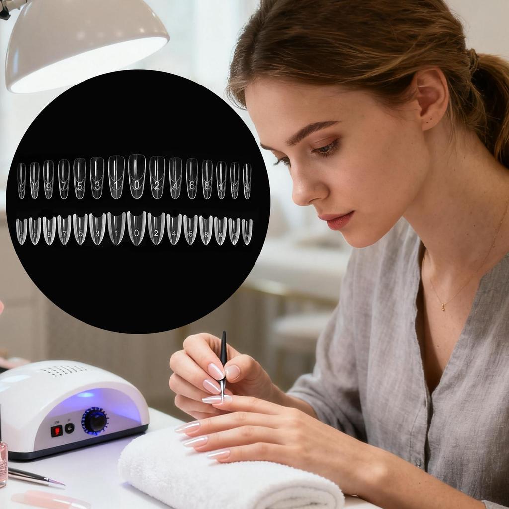 240 Stück/Box Nagelverlängerungsformen Rissfeste Maniküre-Zubehör Gel-Nagelverlängerungsformen Frauen Sandwich-Nagelform