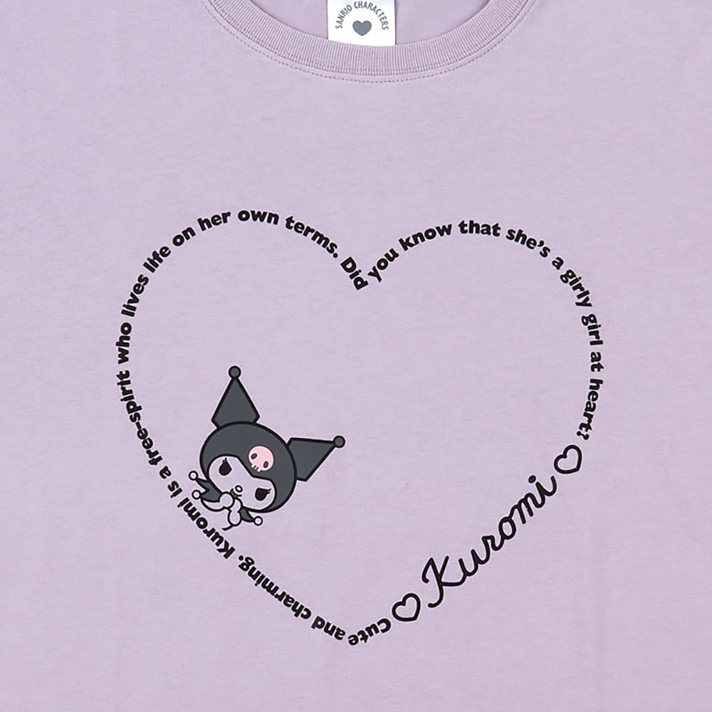Sanrio Cotton Kuromi Kuromi Character 129071 T-shirt Kuromi-chan