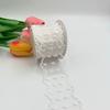 Off White Embroidery Flower Trimmings for Clothing, DIY Sewing Lace Fabrics, Wedding Dresses, Sewing Accessories, 5Yards