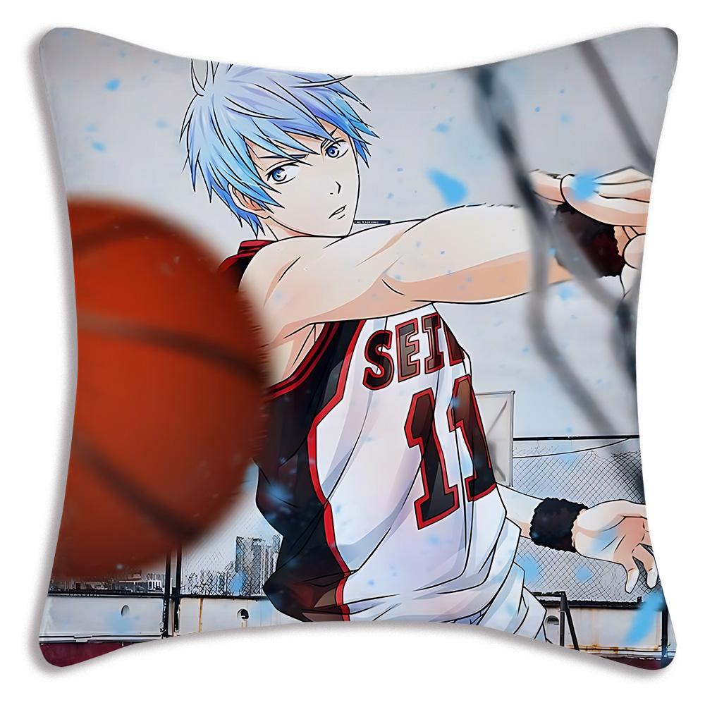 Anime For Kurokos No Baskets Pillow Covers Cartoon Sofa Decorative Home Double-sided Printing Short Plush Cute Cushion Cover