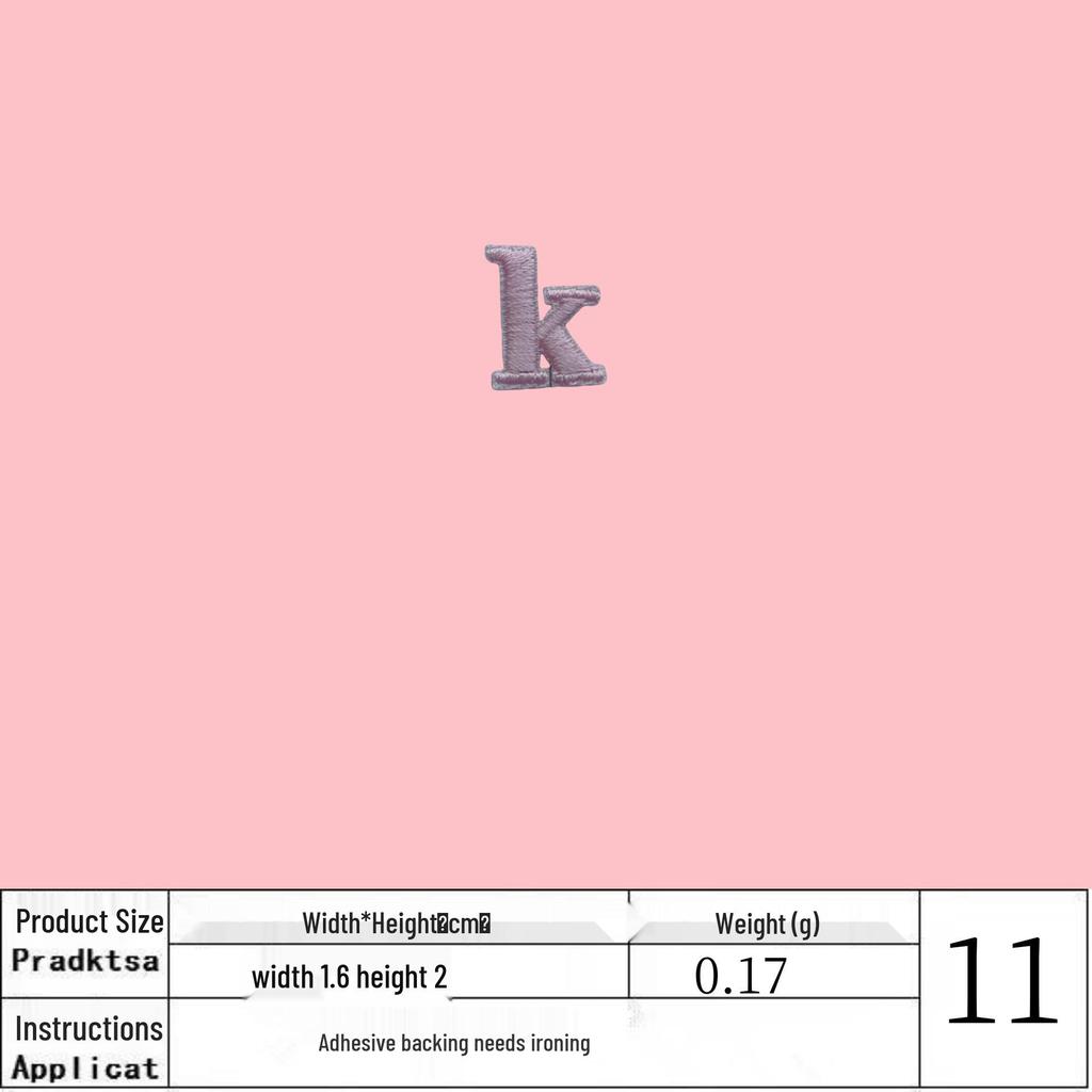Pink English Letter Iron-on Embroidery Cloth Patch for Clothing