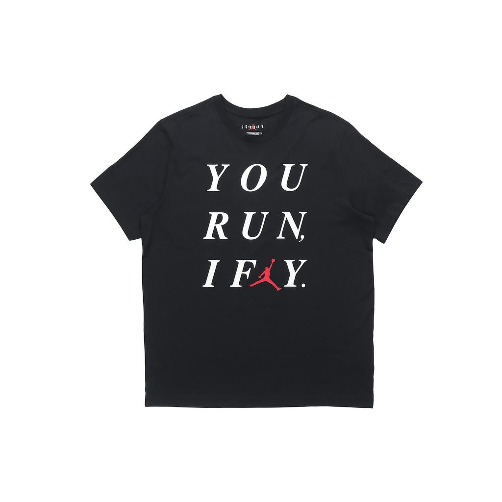Jordan T Shirts Men's Black Crew Neck Moderate Straight Fit CZ2956-010