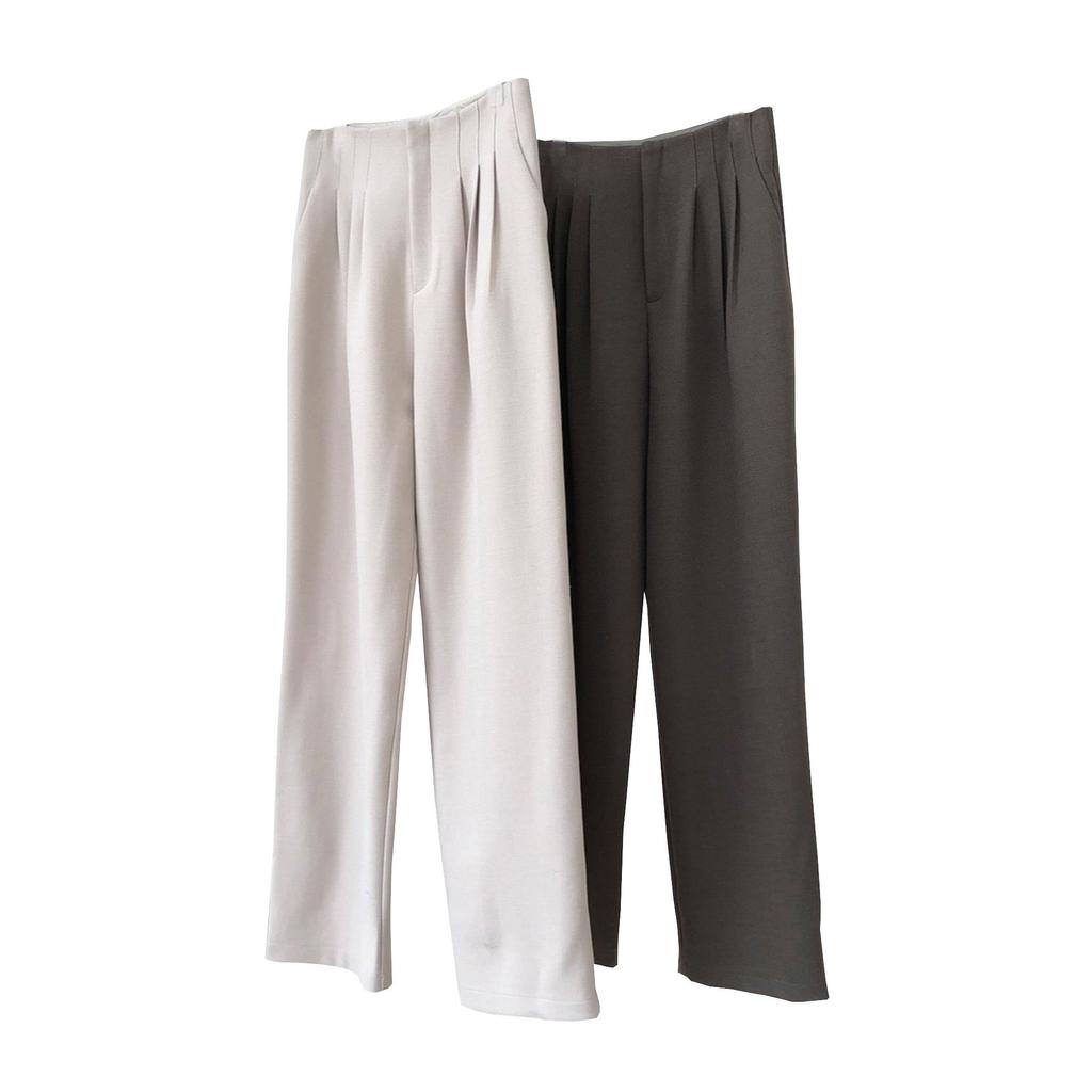 New Winter High-Waist Wide-Leg Wool Trousers - Stylish, Slimming, and Casual for Women