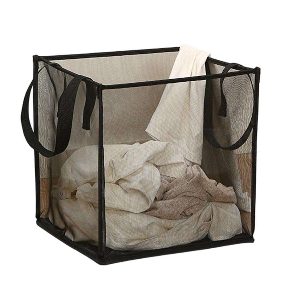 Stable High Capacity Foldable Laundry Basket Square Shape Anti Tip Laundry Hamper for Large Family Use