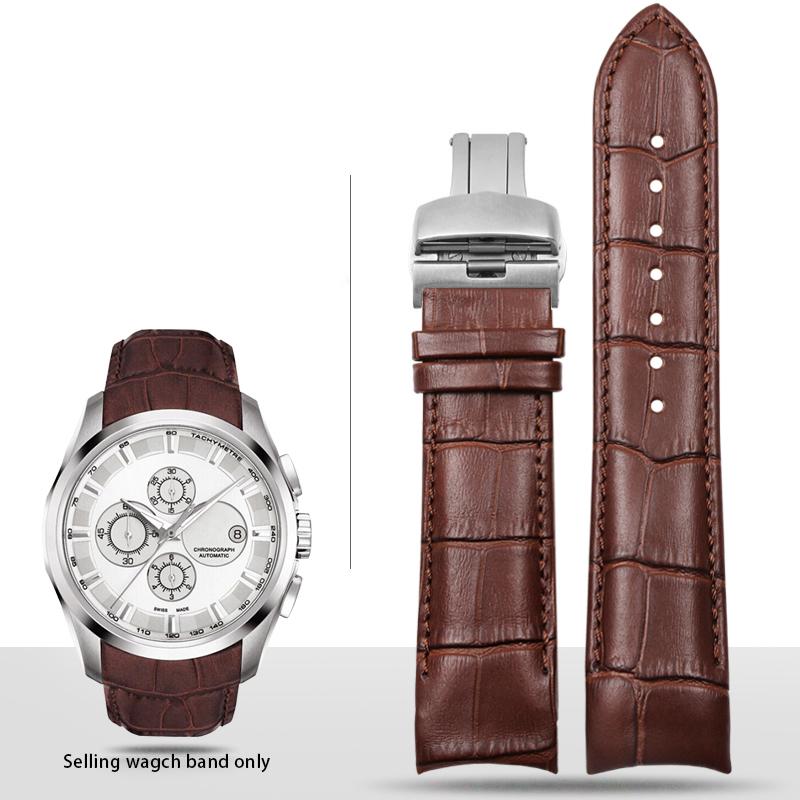 22mm 23mm 24mm Gebogenes Ende Kalbsleder Uhrenarmband Für Tissot Uhr Armband 1853 COUTURIER T035627A T035407A T035439 Herrenarmband