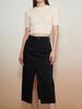 Denim A-Line High-Slit Pencil Skirt for Women