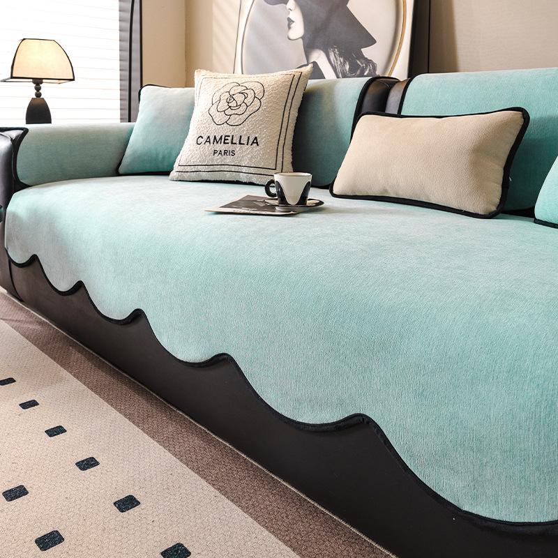 

Special-Shaped Sofa Cushion Universal In All Seasons New Simple Modern Leather Sofa Seat Cushion Fixed Non-Slip Sofa Cover 70*70cm