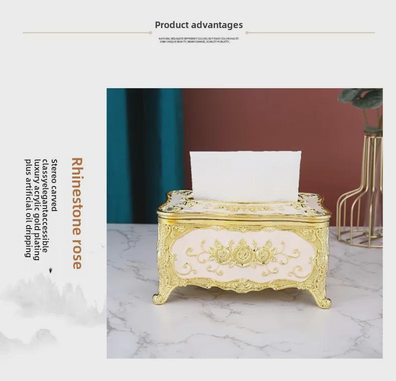 European-Style Luxury Tissue Box for Home, Hotel, Restaurant, or KTV Decor