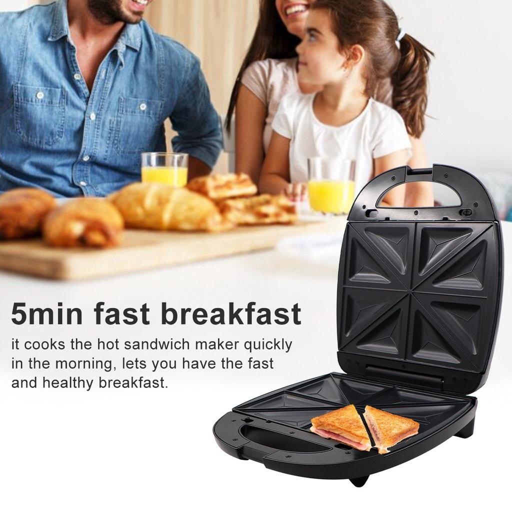 Electric Waffle Maker Mini Sandwich Machine Breakfast Maker Multi Cookers Toasters Electric Ovens Hot Plates Bread Pancake 3 In 1 1200W