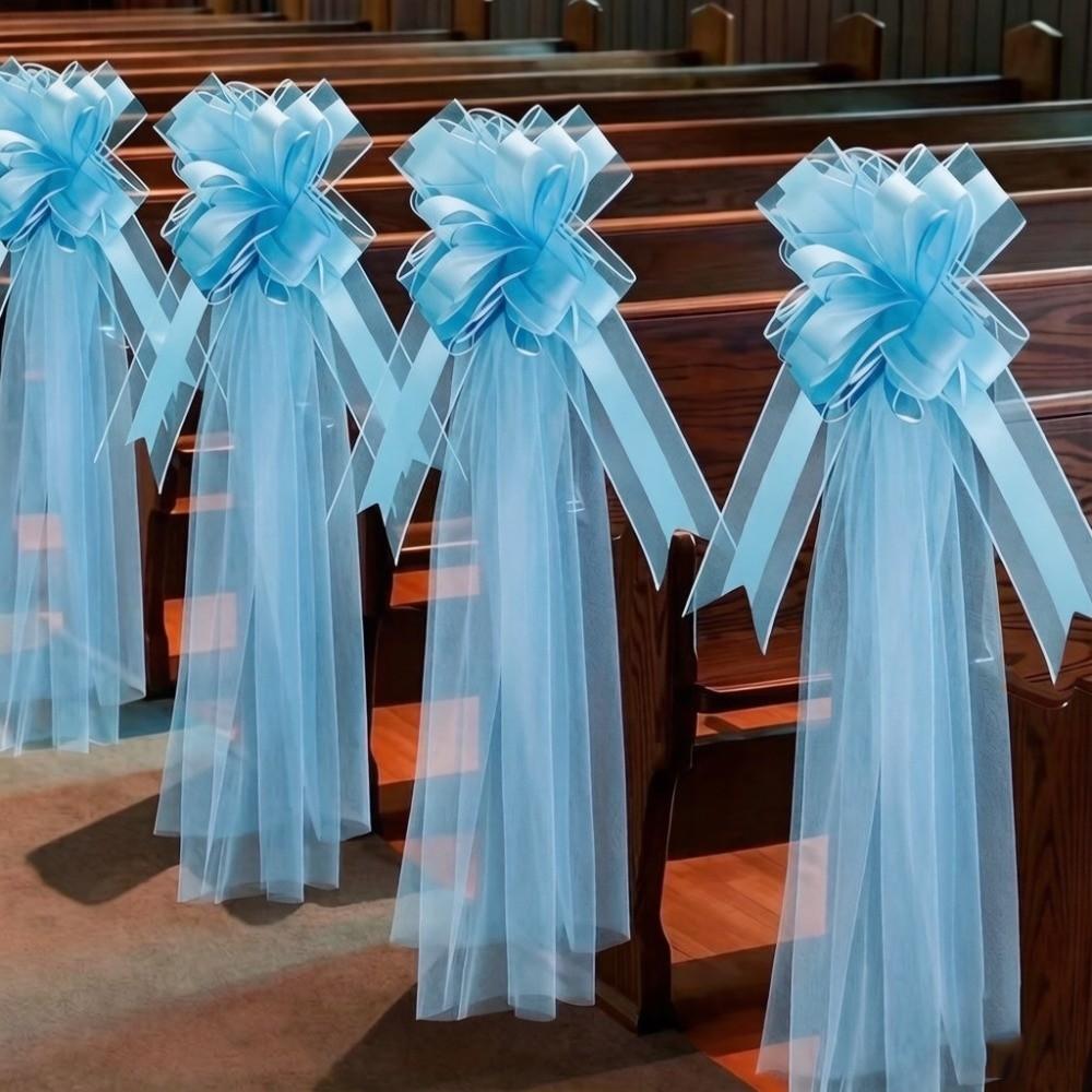 White Wedding Bow Large White Wedding Bow Big Church Wedding Pew Bows Bridal Shower