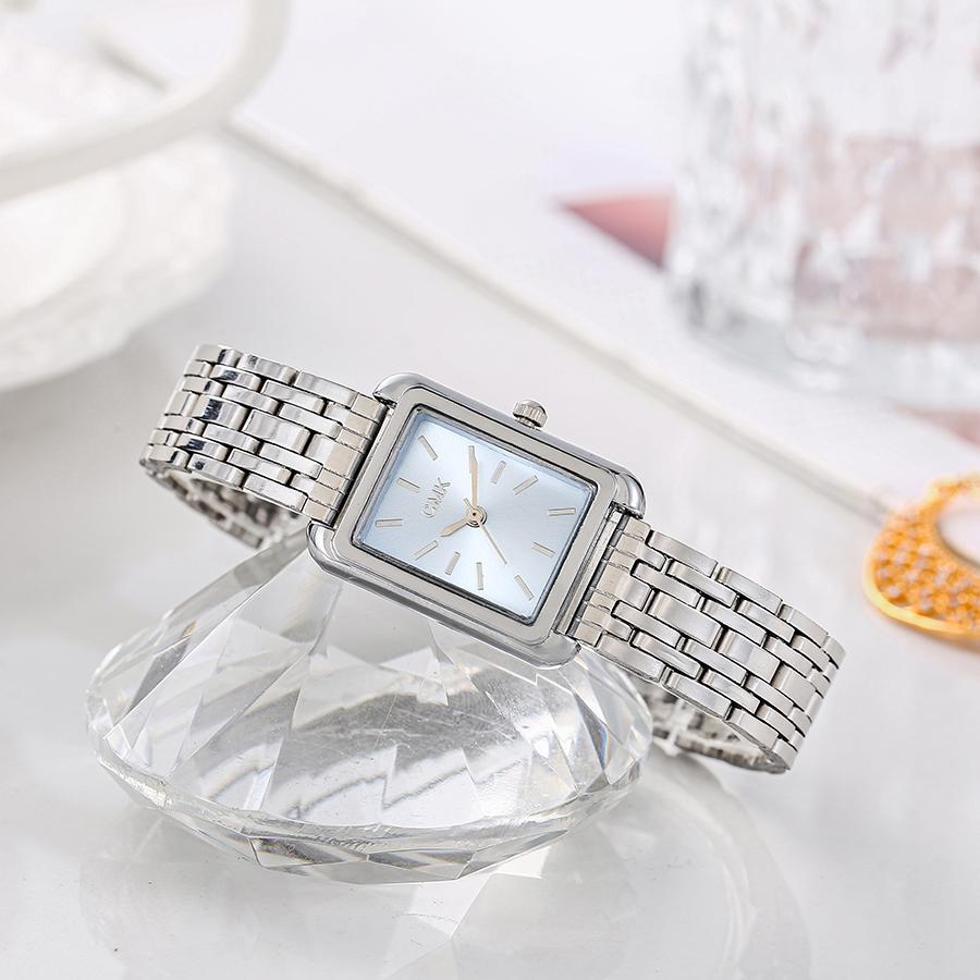 Fashion Light Luxury Women's Quartz Watch Alloy Steel Band Square Dial, Suitable for Women's Daily Wear, Christmas Gift