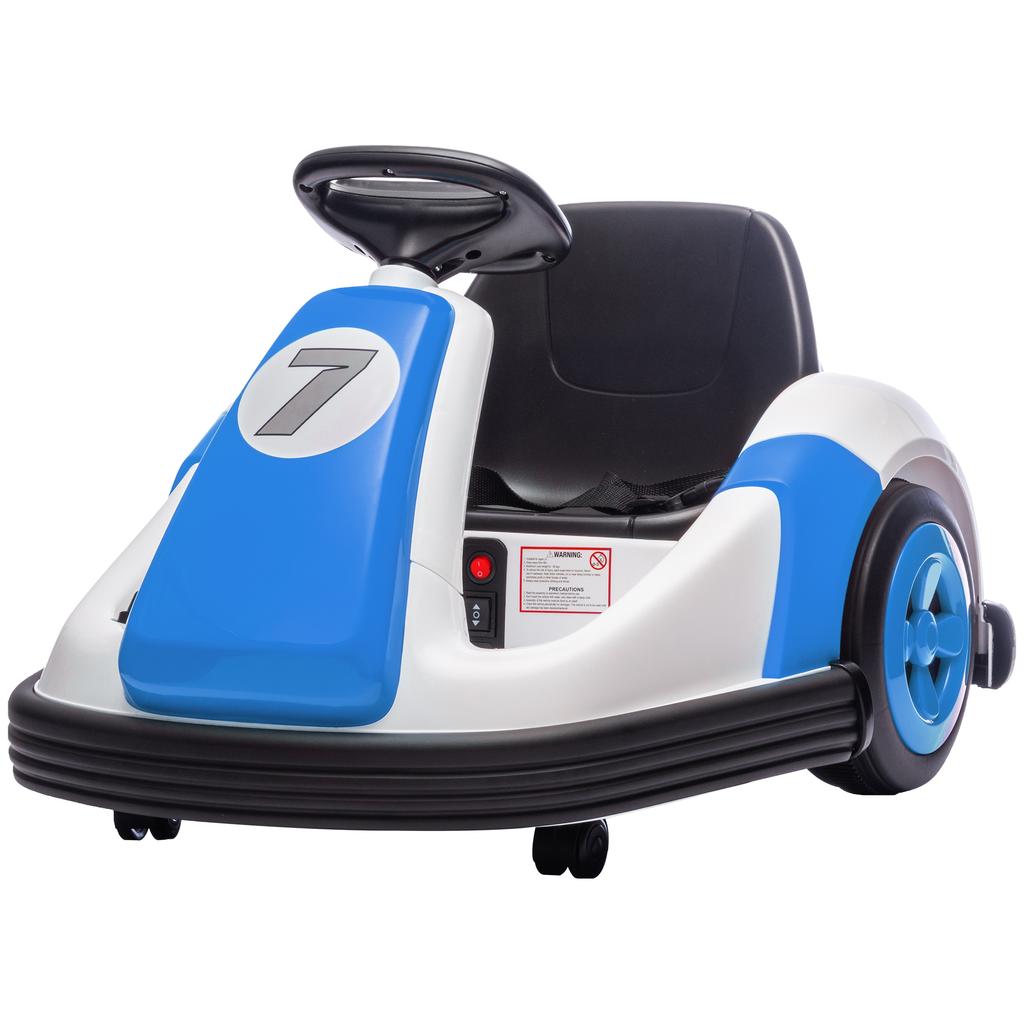 Kids Bumper Car with 360-Degree Rotation, 6V Electric Ride On Car with Music and Horn for 3-8 Years Old, Blue