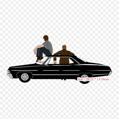 Dean Winchester Sam Winchester Castiel Žehlička na potisk s přenosem tepla Vinylové záplaty Nálepka na oblečení Vlastní nášivky Omyvatelné záplaty