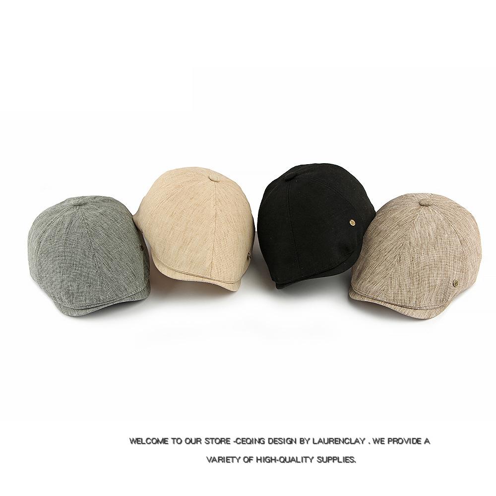 British Retro Beret Men Breathable Sunscreen Sunshade Hat Forward Cap