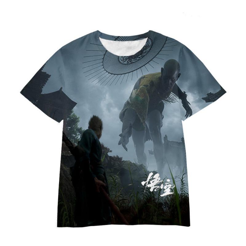 Wukong Cartoon Game 3D Digital Printed Loose Casual T-shirt