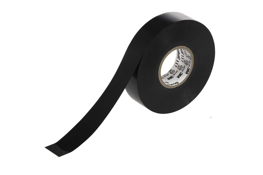 3M Scotch Electrical Insulating Vinyl Tape 19mm X 117, Black, 20m, 10-Pack