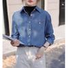 2024 Autumn Retro Loose Denim Shirt Jacket for Women