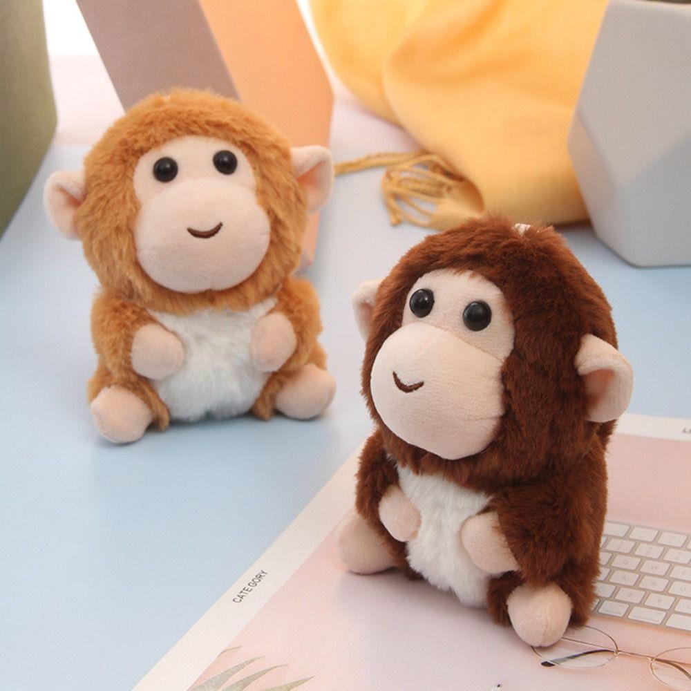 Plush Doll Monkey Plush Toy Soft Fur Monkey Car Pendant Little Monkey Pendant  Backpack Decoration