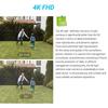 Solar-Powered Triple-Lens Rotating Alert Camera with Red & Blue Lights - Waterproof Outdoor Surveillance