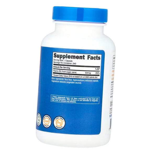 Vitamin D2, Vitamin D2 2000, Nutricost  240 Kapseln (36647055)