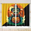 2 Stück - Halloween - Bedruckter Vorhang - Polyestermaterial - geeignet für Schlafzimmer, Wohnzimmer, Arbeitszimmer privater Vorhang