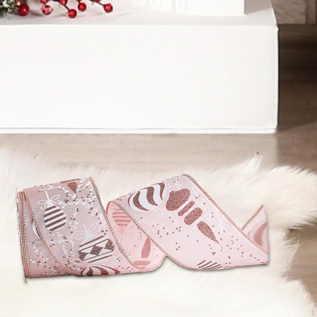 Christmas Rose Gold Ribbon Tree DIY Art Supplies Multifunctional Bouquets Wrapping