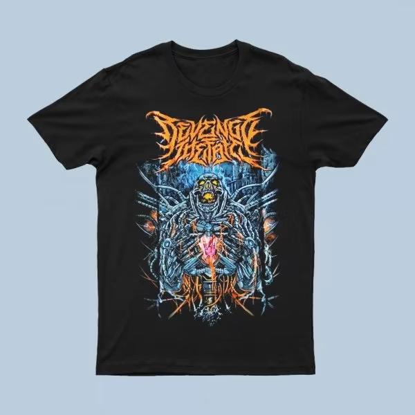 2025 Nové REVENGE THE FATE - EXTINCTION Potisk Unisex Streetová Móda Trendy Krátký Rukáv s Čistou Bavlnou Kulatý Výstřih