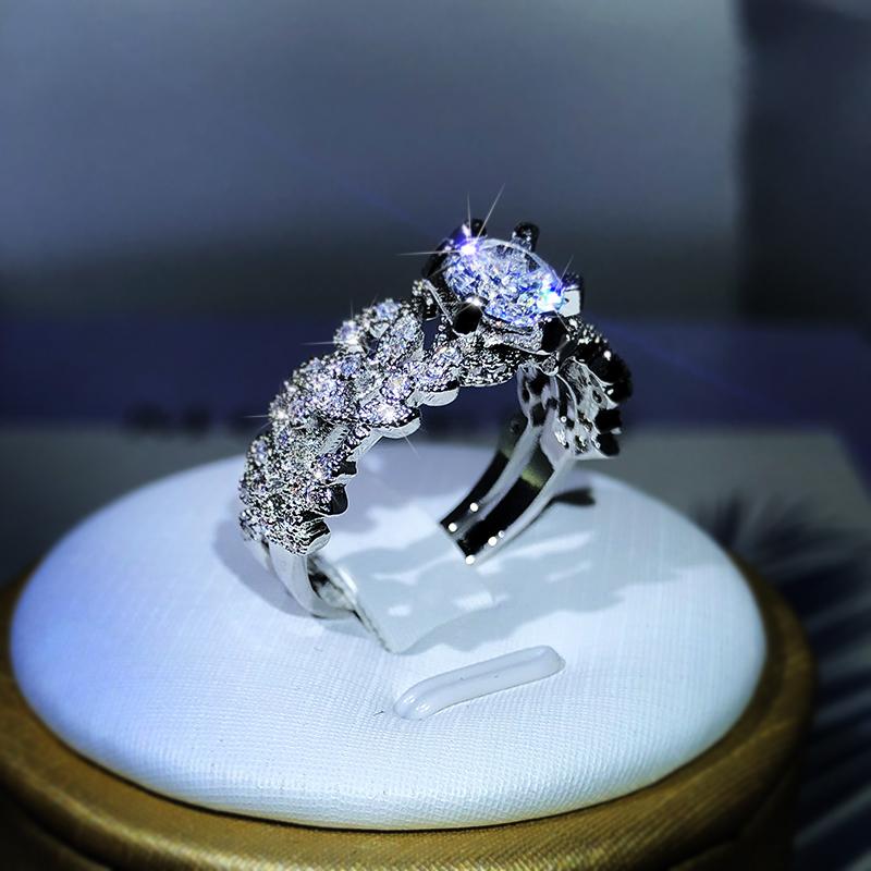 Copper Gorgeous Big Cubic Zircon Rings For Women Fine Wedding Anniversary Gift Female Party Ring Brilliant Fashion Jewelry