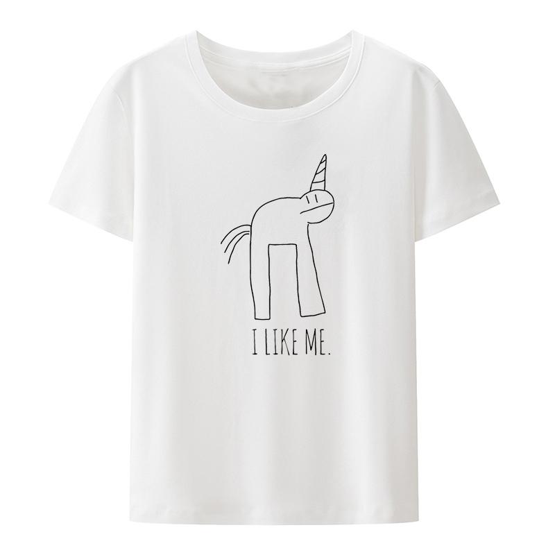 I Like Me Graphic Tshirt Funny Tee Loose Summer Clothes Unisexs Clothing Gift Casual Camisetas Mujer Streetwear Trend Girl