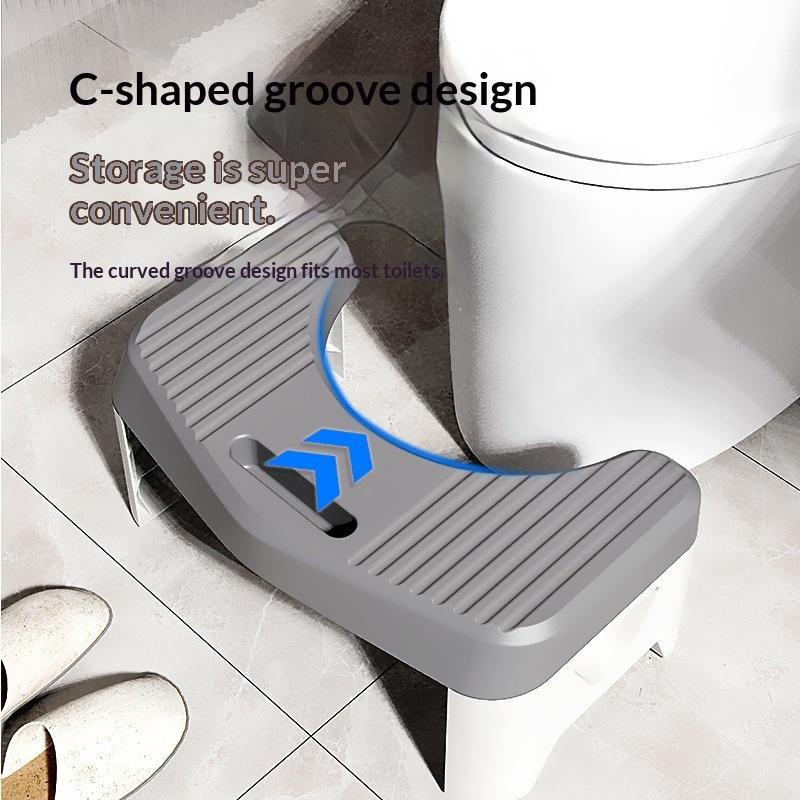 1Pc Toilet Stool For Bathroom, Comfort Toilet Stool For Adult Kids Pregnant Women, Squatting Aid Footstool, Anti Slip Thickening