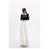Korean Style Narrow Wide-Leg Jeans for Women Spring Autumn 2024 New Loose Slimming Casual Versatile Straight-Leg Floor-Length Pants