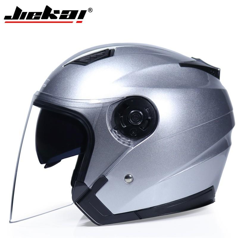 Dual Lens Motorcycle Helmet Electric Scooter Riders Unisex Adult ABS Safety Headgear With Anti-Fog Visor