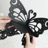 Black Wooden Hollow Butterfly Crystal Storage Shelf - Simple Wall Decoration for Home and B&B