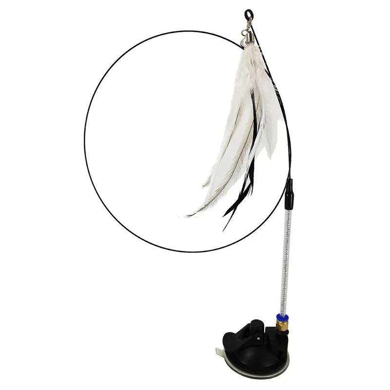 Interactive Cat Toy Funny Simulation Bird Feather with Bell Cat Stick Toy for Kitten Playing Teaser Wand Toy Pet Cats Supplies