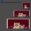 Mouse Pad Cat Desk Mat Pink Mousepads X Pc Decoration Accessory Carpet Cute Keyboard Pad Extra Large Pc Rug Van Gogh Art