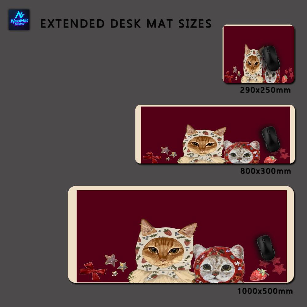 Mouse Pad Cat Desk Mat Pink Mousepads X Pc Decoration Accessory Carpet Cute Keyboard Pad Extra Large Pc Rug Van Gogh Art