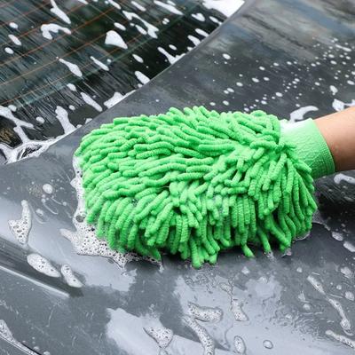 1/2pcs Microfibre Cars Wash Gloves Chenille Coral Velvet Soft Car Wipe Towel Washable Thickened Gloves Auto Cleaning Accessories