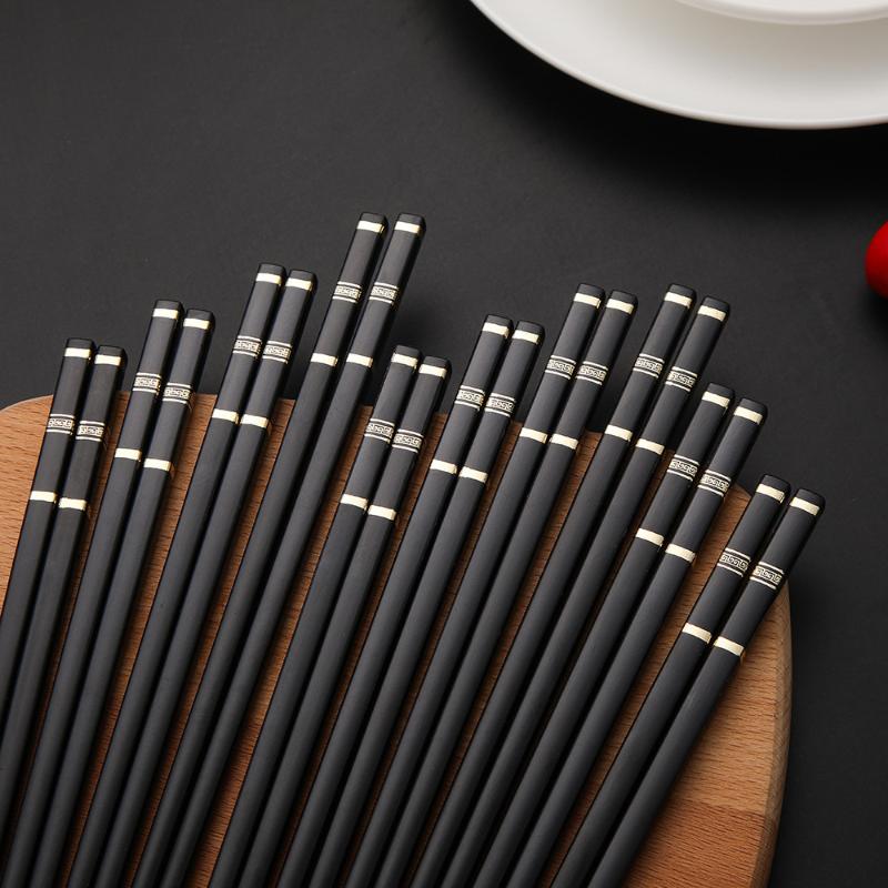 10 Pairs Chinese Chopsticks High Temperature Resistant And Simple Reusable Chop Sticks Kitchen Tableware Tool Accessories