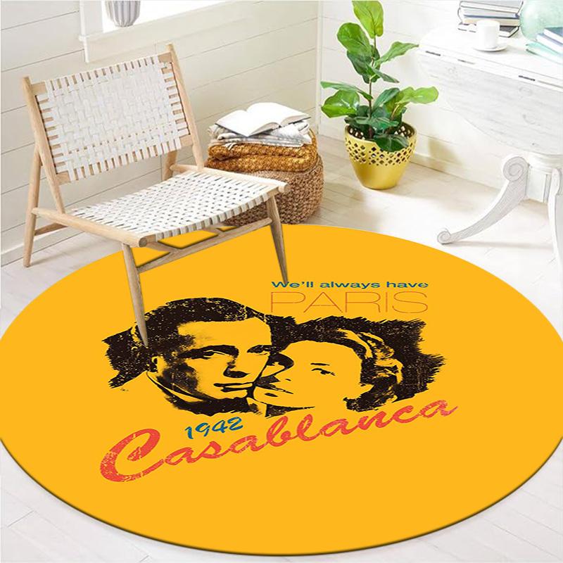 Tappeto Rotondo Area Tappeto Cancello di Attraversamento Vortex, Tappeto per Soggiorno Camera da Letto Divano Stanza dei Giochi Decorazione, Tappetino Antiscivolo