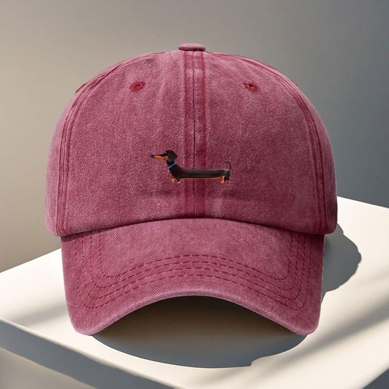 Print Dachshund Fun Baseball Cap Adjustable Outdoor Daily Visor Unisex Cute Gift for Family and Friends on Holidays